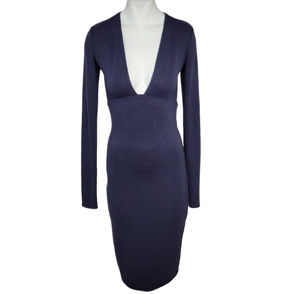 Aritzia Wilfred Free Abby Dress Blue Marled Size XS